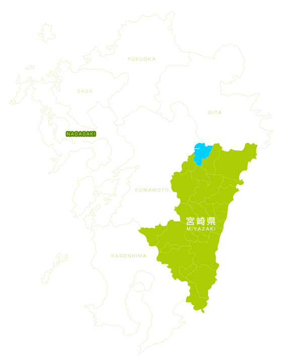 高千穂町の位置を確認できる地図
